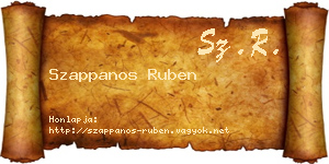 Szappanos Ruben névjegykártya
